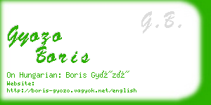 gyozo boris business card